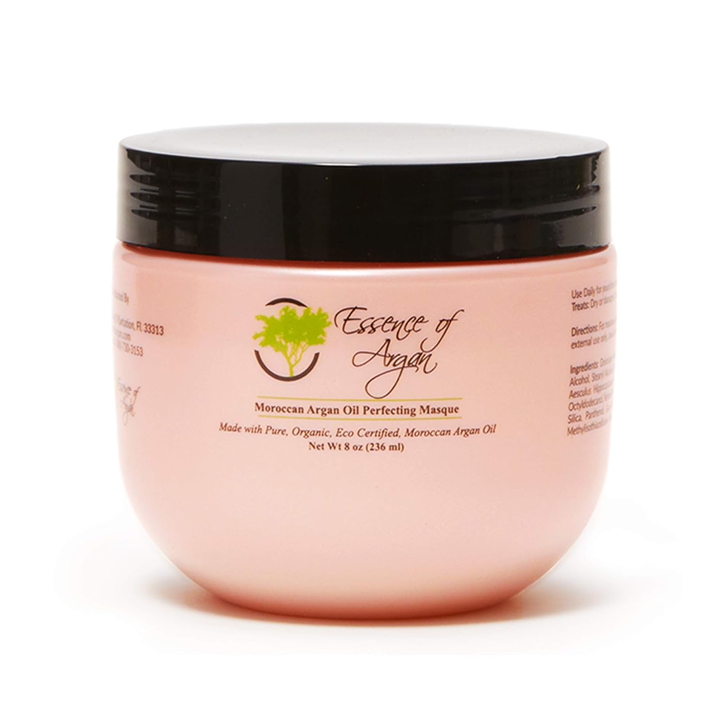 Essence Of Argan Mascarilla renovadora para el cabello con infusión de aceite de argán orgánico marroquí 100% puro, mascarilla hidratante para todo