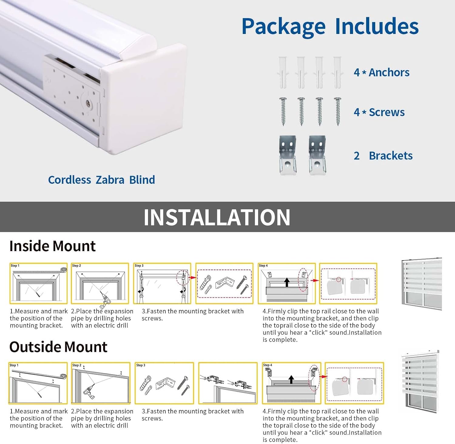 Persianas enrollables tipo cebra sin cordones para ventanas, opacas y grises, persianas y persianas de doble capa, persianas enrollables de