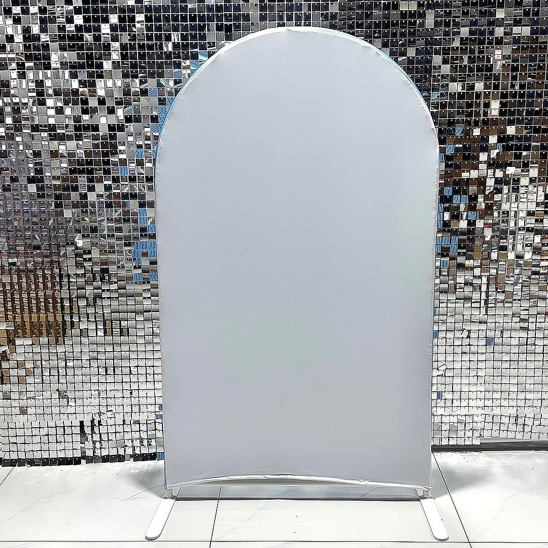 Cubiertas de fondo de arco onduladas azules de 4 x 7 pies, cubiertas de paneles arqueados para bodas, fiestas de cumpleaños, decoración de