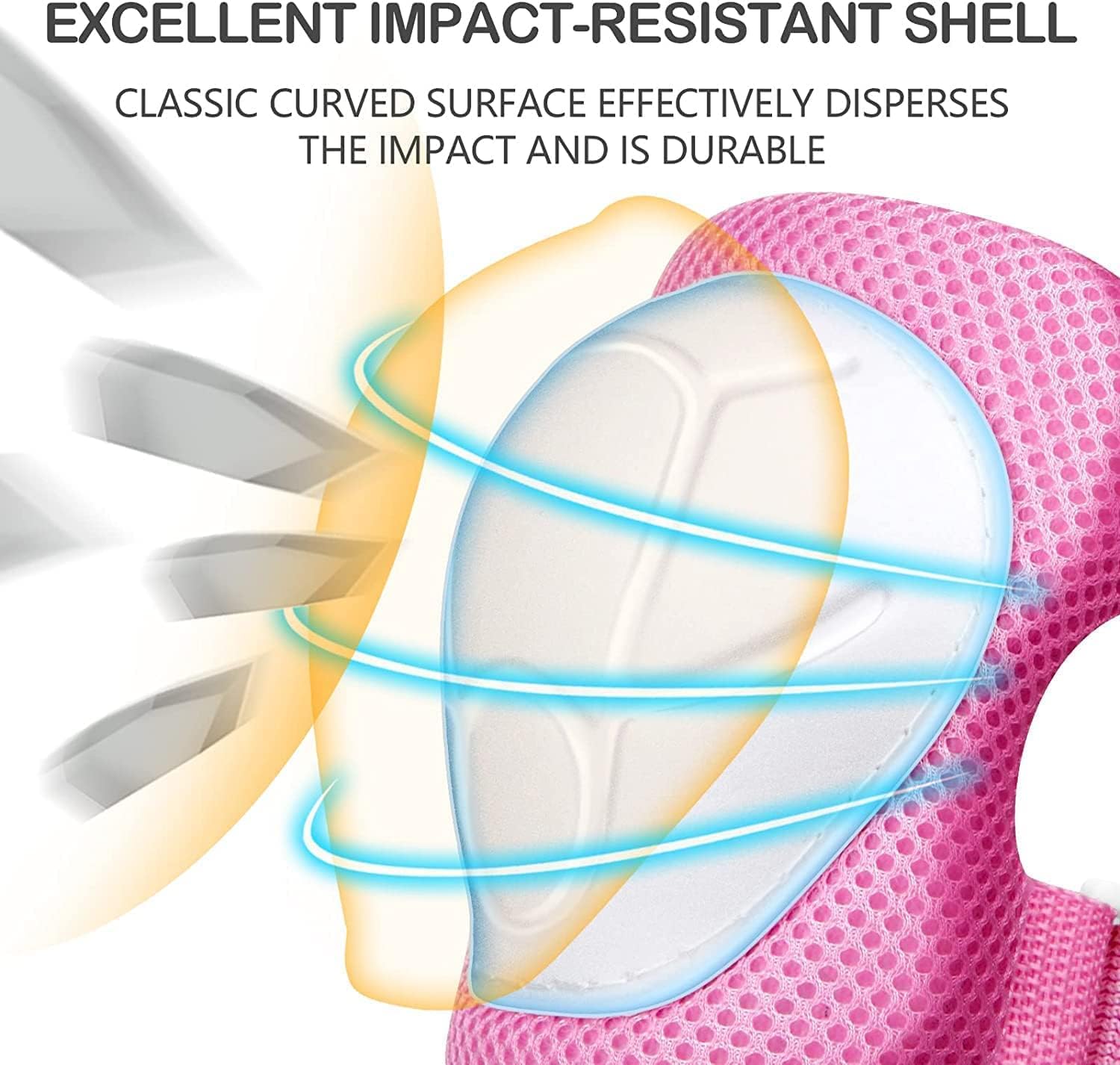 Juego de casco para niños, rodilleras para niños, rodilleras, coderas, muñequeras con casco, conjunto de equipo de protección ajustable para niñas,