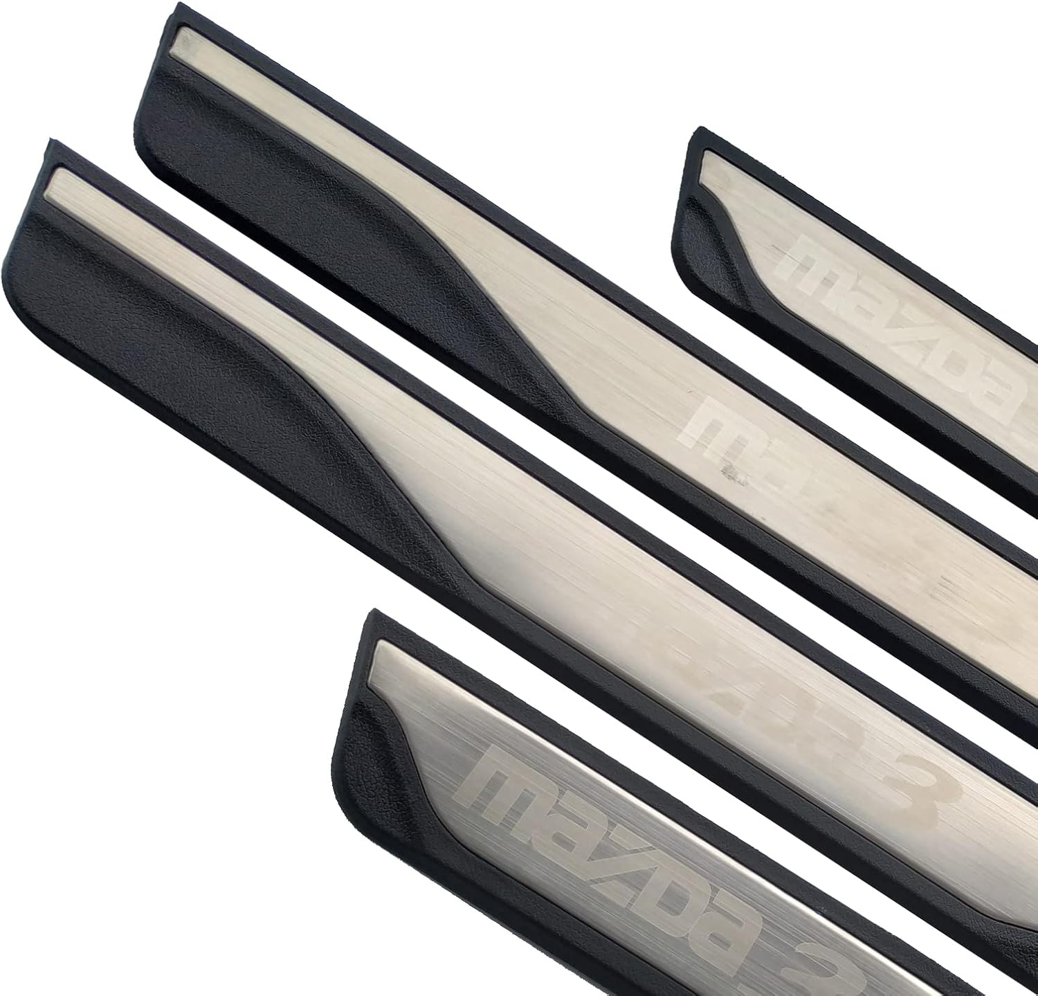 GZBFTDH Protector de rasguños para umbral de puerta de automóvil, para Mazda 3 2015-2022, piezas de accesorios, cubierta de placa protectora de