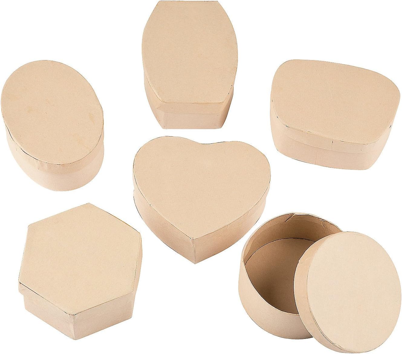 Fun Express Surtido de cajas de cartón DIY -12 piezas – Niños hazlo tú mismo manualidades