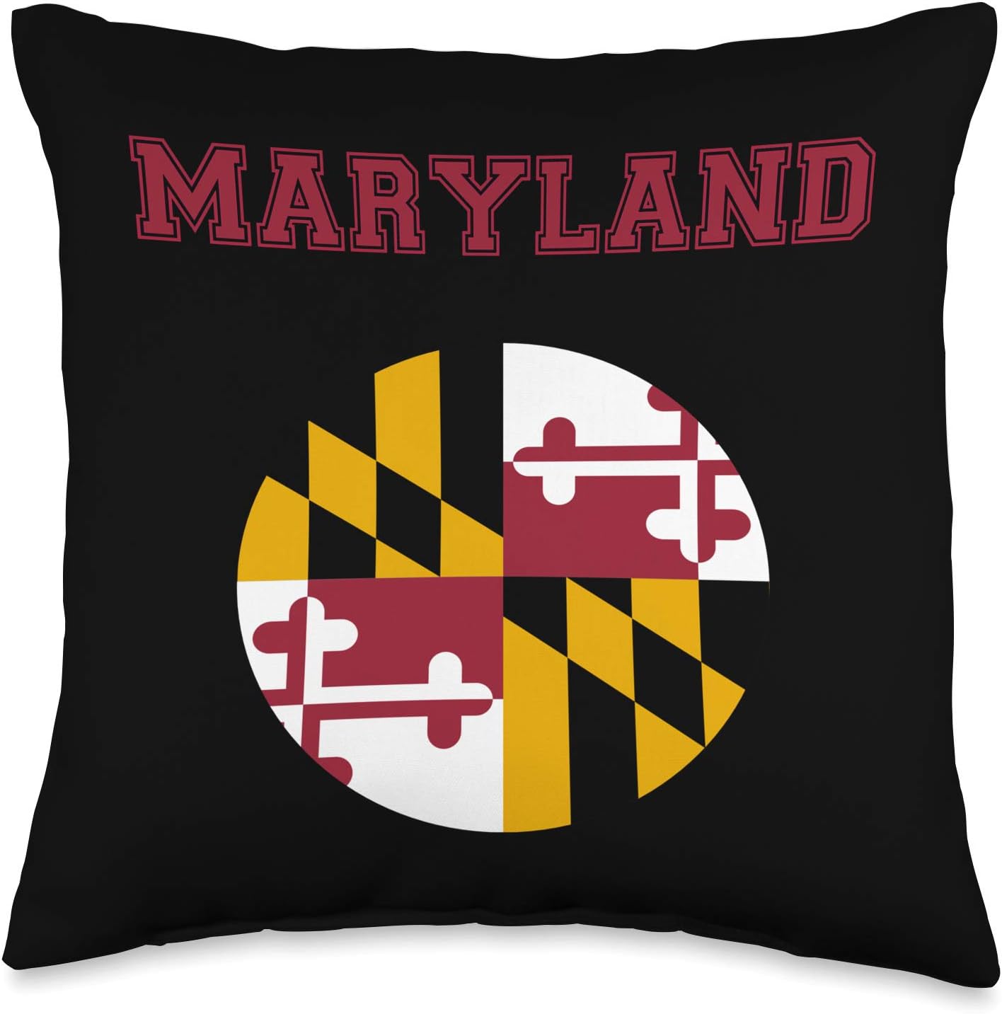 College University Style Maryland – Cojín de regalo, diseño de bandera de Maryland, 16.0 x 16.0in, multicolor