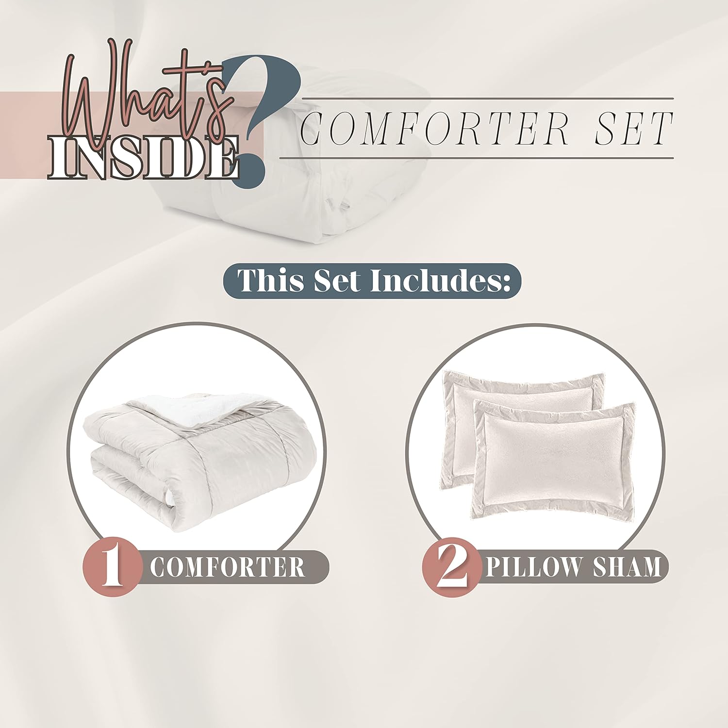 Elegant Comfort Juego de edredón sherpa súper suave de 3 piezas de calidad premium, reversible pesado de plumón alternativo de microgamuza, edredón