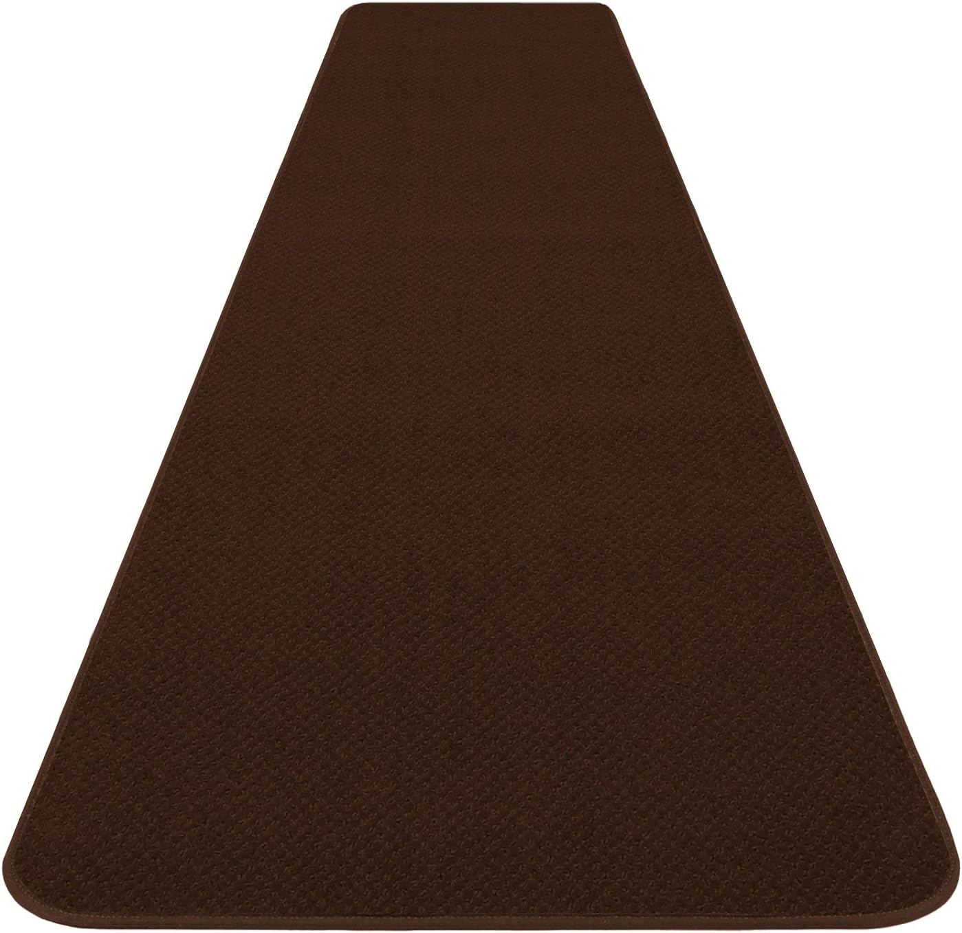 House, Home and More Alfombra antideslizante – Marrón chocolate – 4 pies x 36 pulgadas