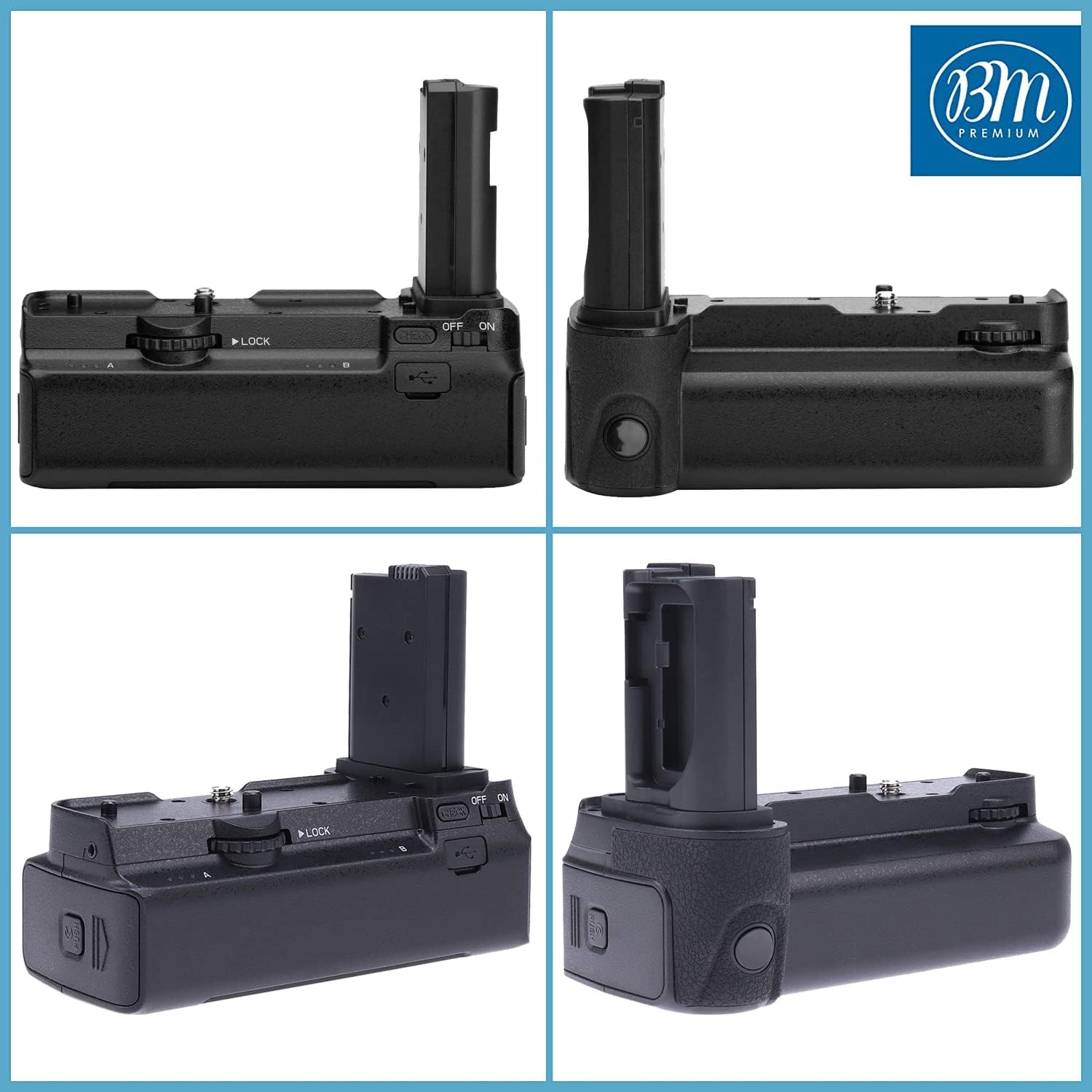 Kit de agarre de batería para cámaras Nikon Z5, Z6, Z6 II, Z7, Z7 II, incluye repuesto de agarre de batería MB-N10 + cantidad de 2 baterías EN-EL15C