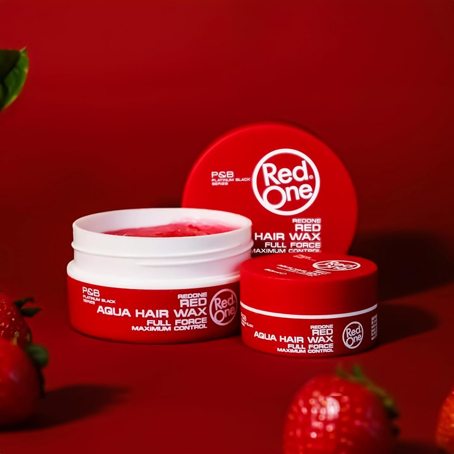 Redone Hair Styling Aqua Wax Red 1.7 fl oz – 1.69 Fl Oz-Tamaño de viaje  Control de bordes  Cera de gel para el cabello  Ultra Hold  Aroma de fresa