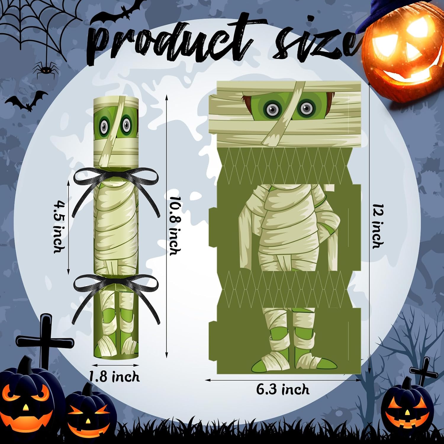 24 paquetes de galletas de Halloween sin broches de fiesta de Halloween, cajas de dulces a granel para Halloween, cajas de dulces para Halloween,
