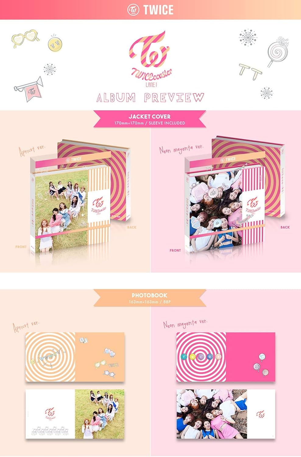 Dos veces – 3er mini álbum TWICECOASTER  Lane 1 CD (versión aleatoria)