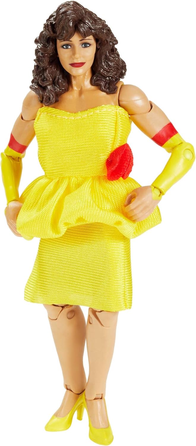 WWE MATTEL Miss Elizabeth Elite Collection – Figura de acción de lujo con detalles faciales realistas, equipo de anillo icónico y accesorios,