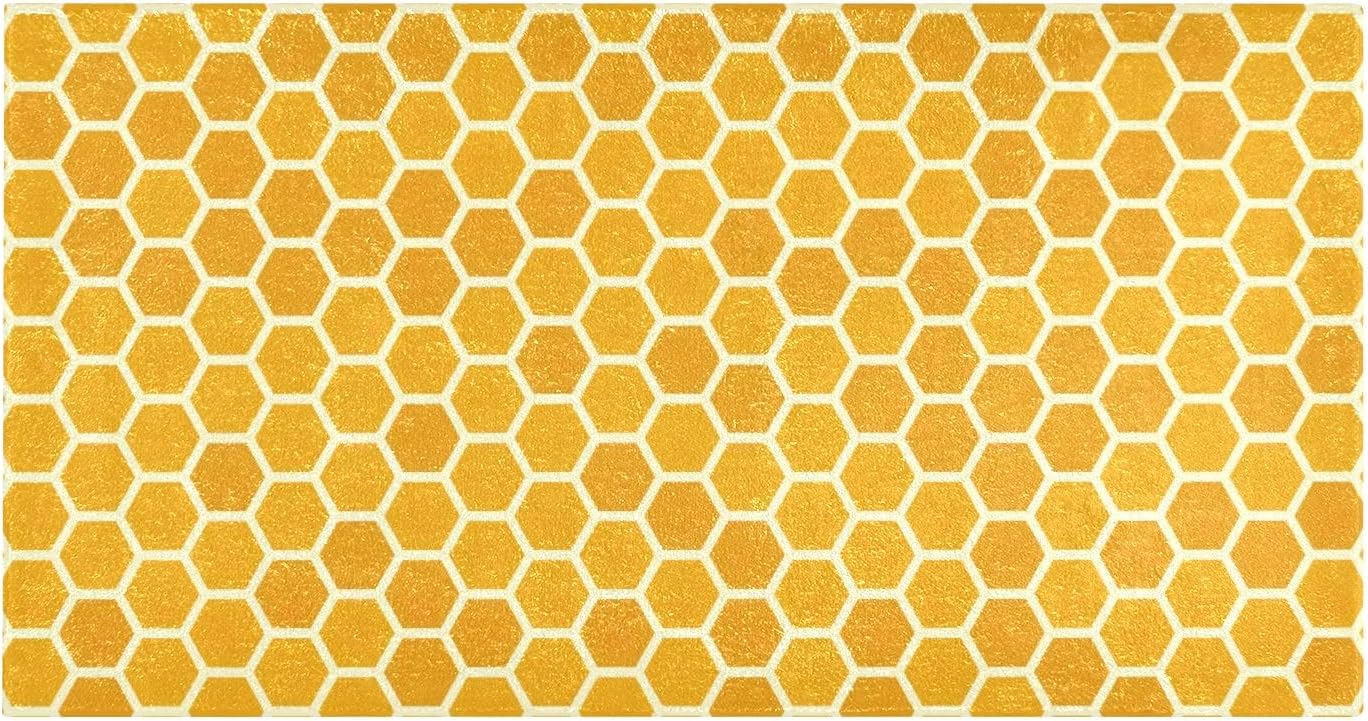 Alfombras de baño de felpa con patrón de panal hexagonal, tapete de baño con parte trasera de goma antideslizante, lavable, tapete absorbente, 39 x