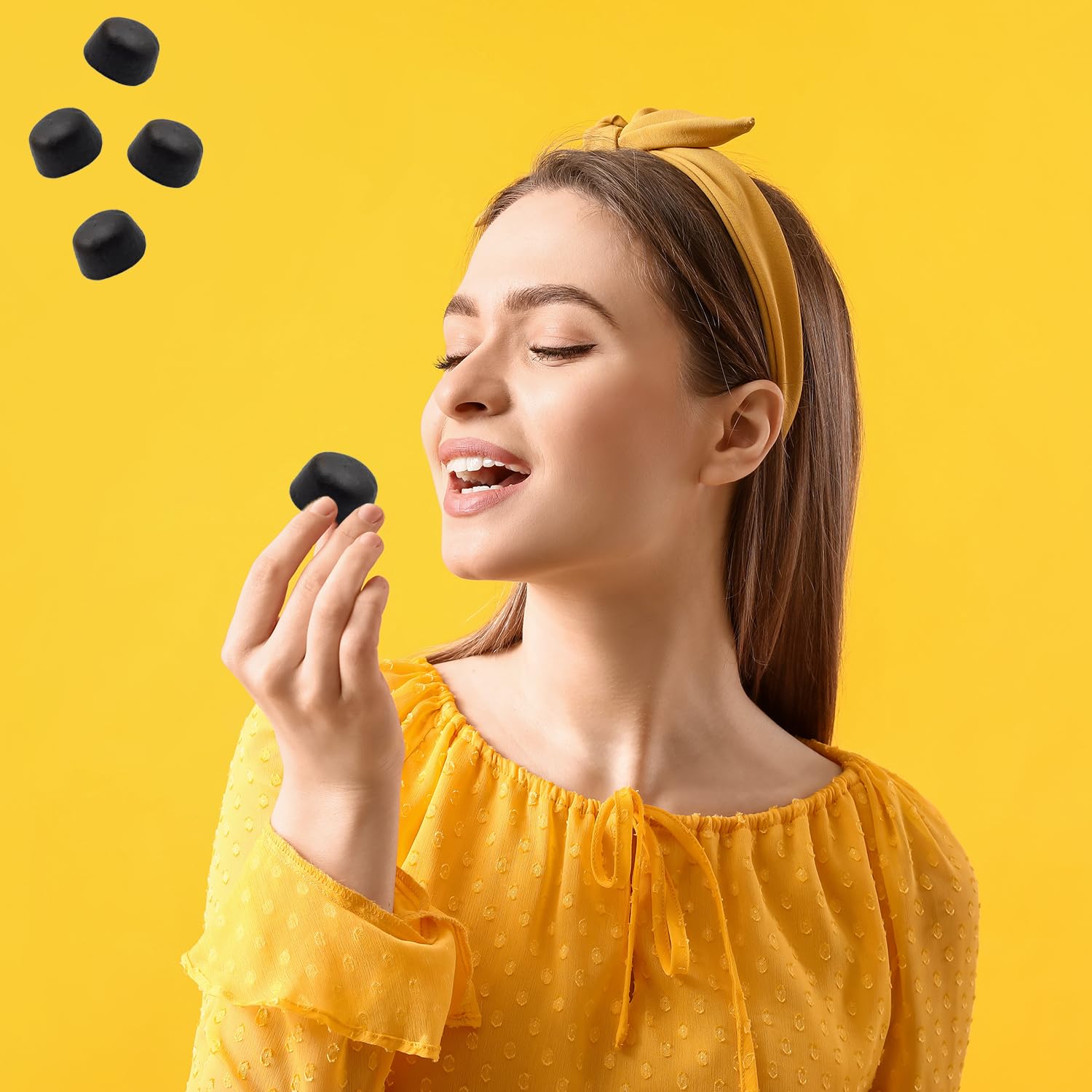 Gotas de regaliz negro, gomitas holandesas, dulces deliciosamente dulces y suaves, ideales para fiestas, sin OMG (media libra)