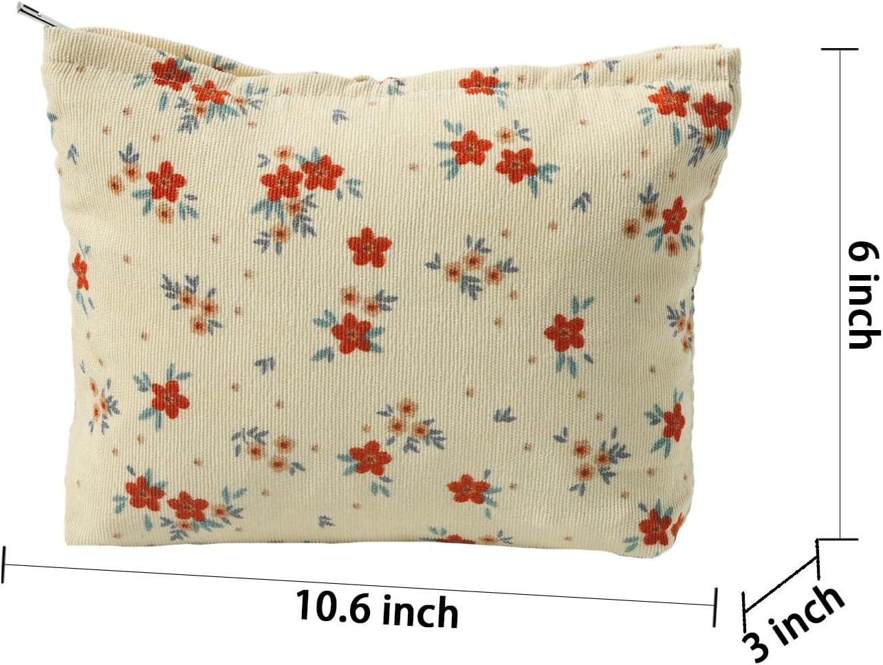 MHDGG Bolsa de maquillaje para mujer, bolsa de cosméticos floral de gran capacidad, bolsas de maquillaje, bolsas de maquillaje para mujer, bolsos de