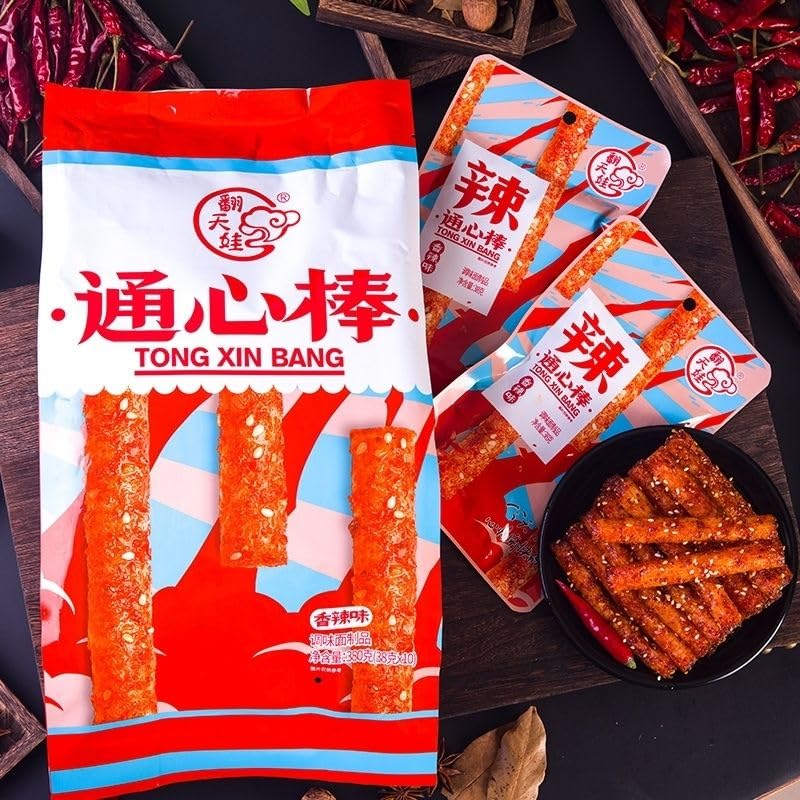 Spicy Strip – Pequeño gluten de Latiao, nostalgia de Latiao, sabor picante dulce, vegano, sabor picante y picante clásico instantáneo chino (palo de