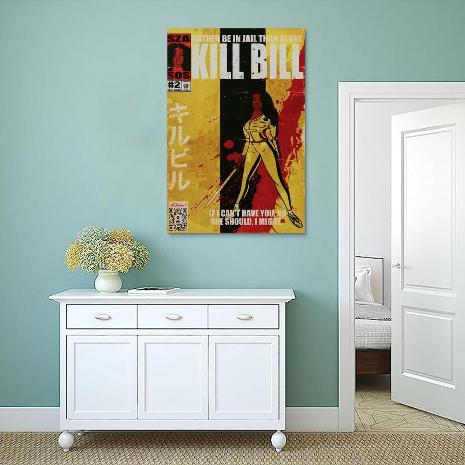 Sza – Póster de álbum de música SOS, póster de rapero hip-hop, arte cómico, pósteres para habitación, lienzo estético, arte de pared, decoración de
