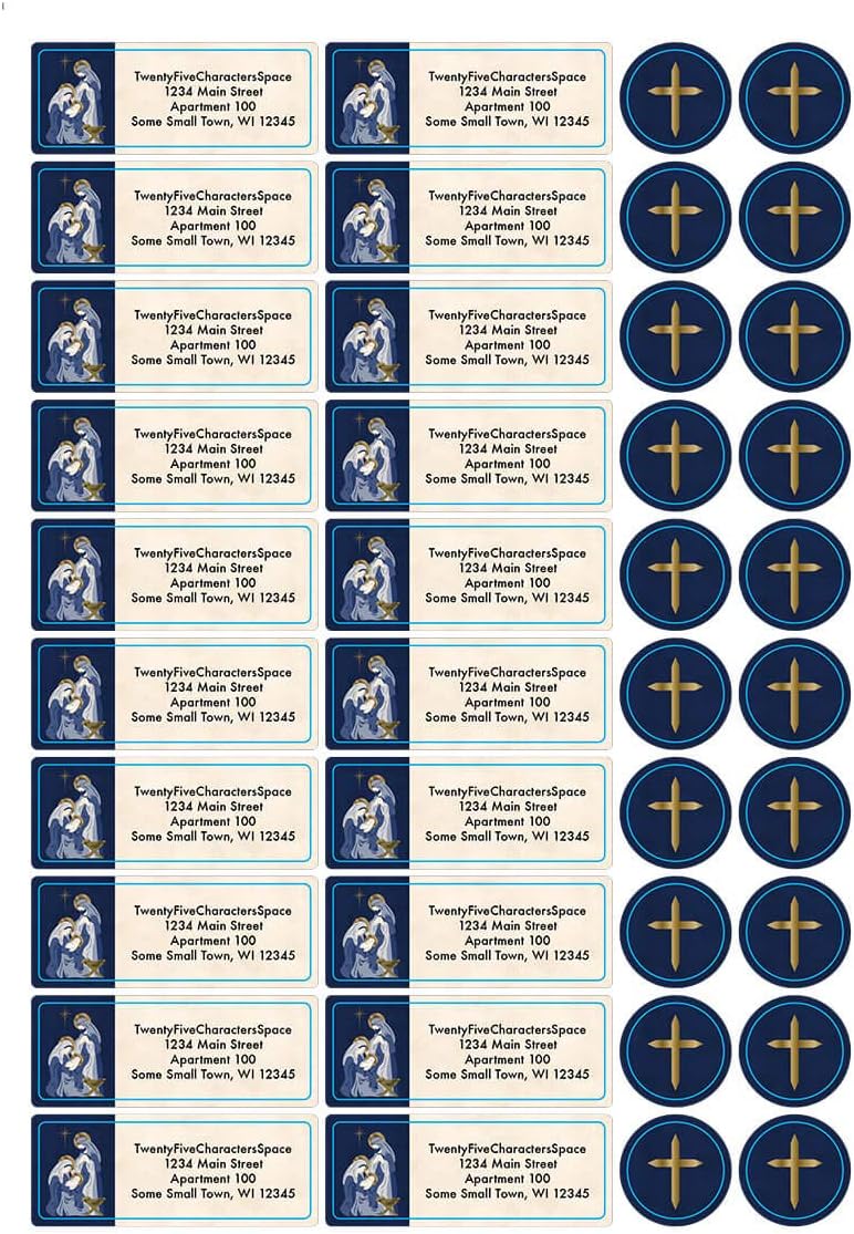 Etiquetas y sellos personalizados para arcos de pesebre, incluye un juego de 20 etiquetas autoadhesivas con hojas de 2  pulgadas de largo x 1