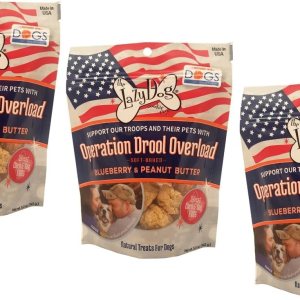 The Lazy Dog Cookie Co. & Dogs on Deployment Operation Drool Overload Blueberry & Peanut Butter Golosinas para perros, 5 onzas (paquete de 3) The Lazy Dog Cookie Co. & Dogs on Deployment Operation Drool Overload Blueberry & Peanut Butter Golosinas para perros, 5 onzas (paquete de 3)