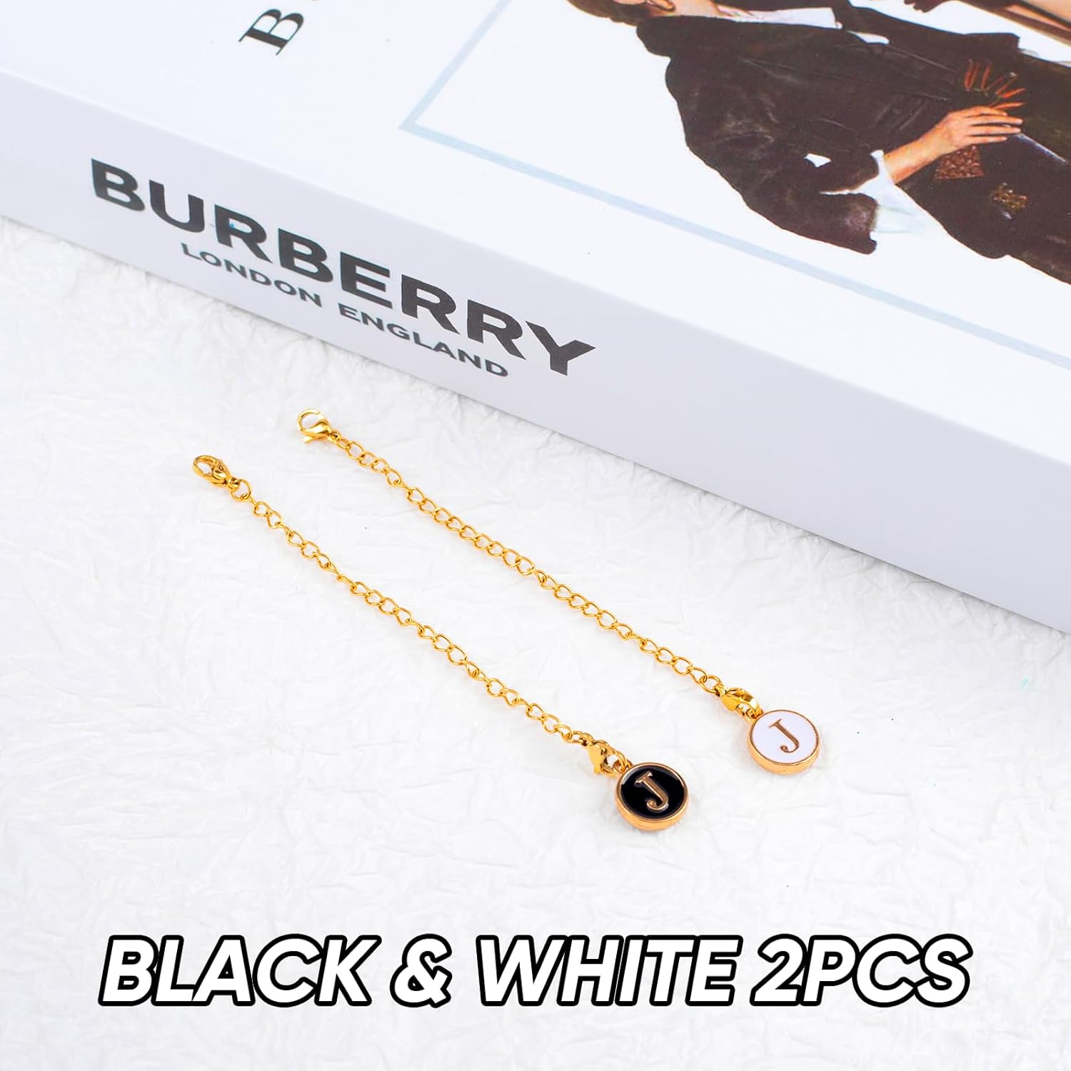 Paquete de 2 dijes de letras para Stanley, simples y modernos, placa de identificación con nombre de inicial, dije personalizado para vaso Stanley,