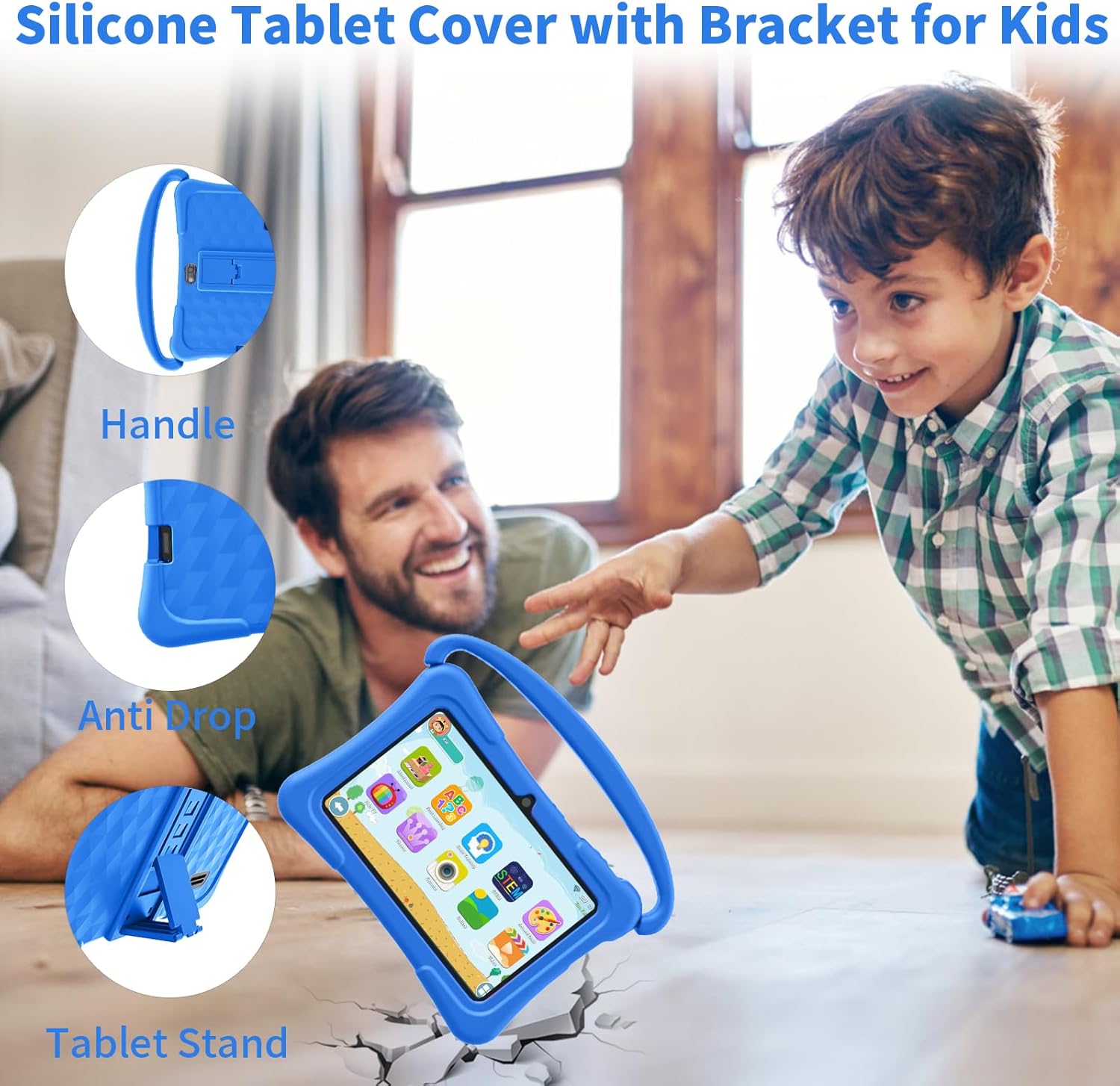 Tableta para niños, tableta Android de 7 pulgadas para niños, tableta de 32 GB para niños, tabletas para niños con Bluetooth, GMS, WiFi, control