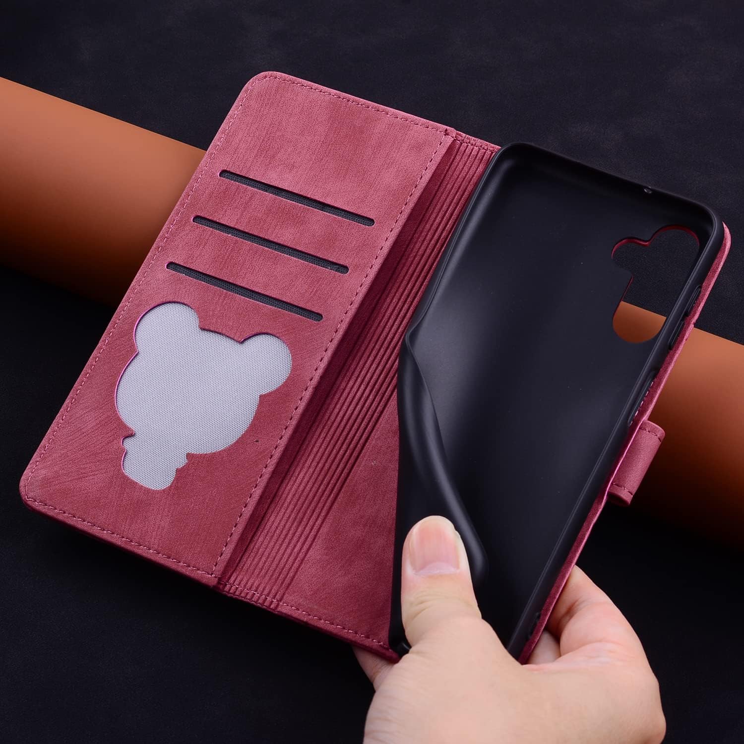 Funda con tapa para Samsung Galaxy S22 Ultra 5G, piel sintética de alta calidad, cierre magnético con cuerpo completo, a prueba de golpes, funda