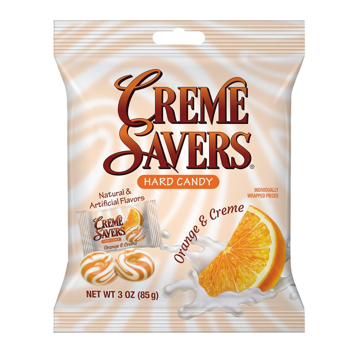 Creme Savers – Caramelo de fresas y crema, el sabor de fresas frescas remolinadas en rica crema, los clásicos originales Creme Savers traídos a ti