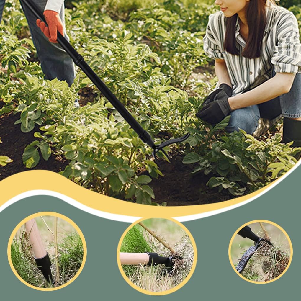 Herramienta extractora de malezas, herramientas manuales de jardinería desmontables, desbrozadora de pie de ahorro de energía con diseño de cabeza