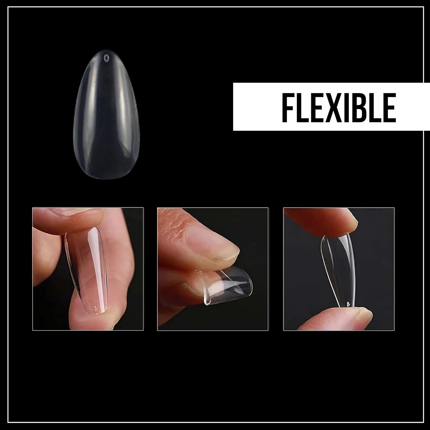 Nail Gel-X – Juego de puntas medianas de almendra natural, calidad premium, 600 puntas en 12 tamaños, kit completo de extensión de uñas de