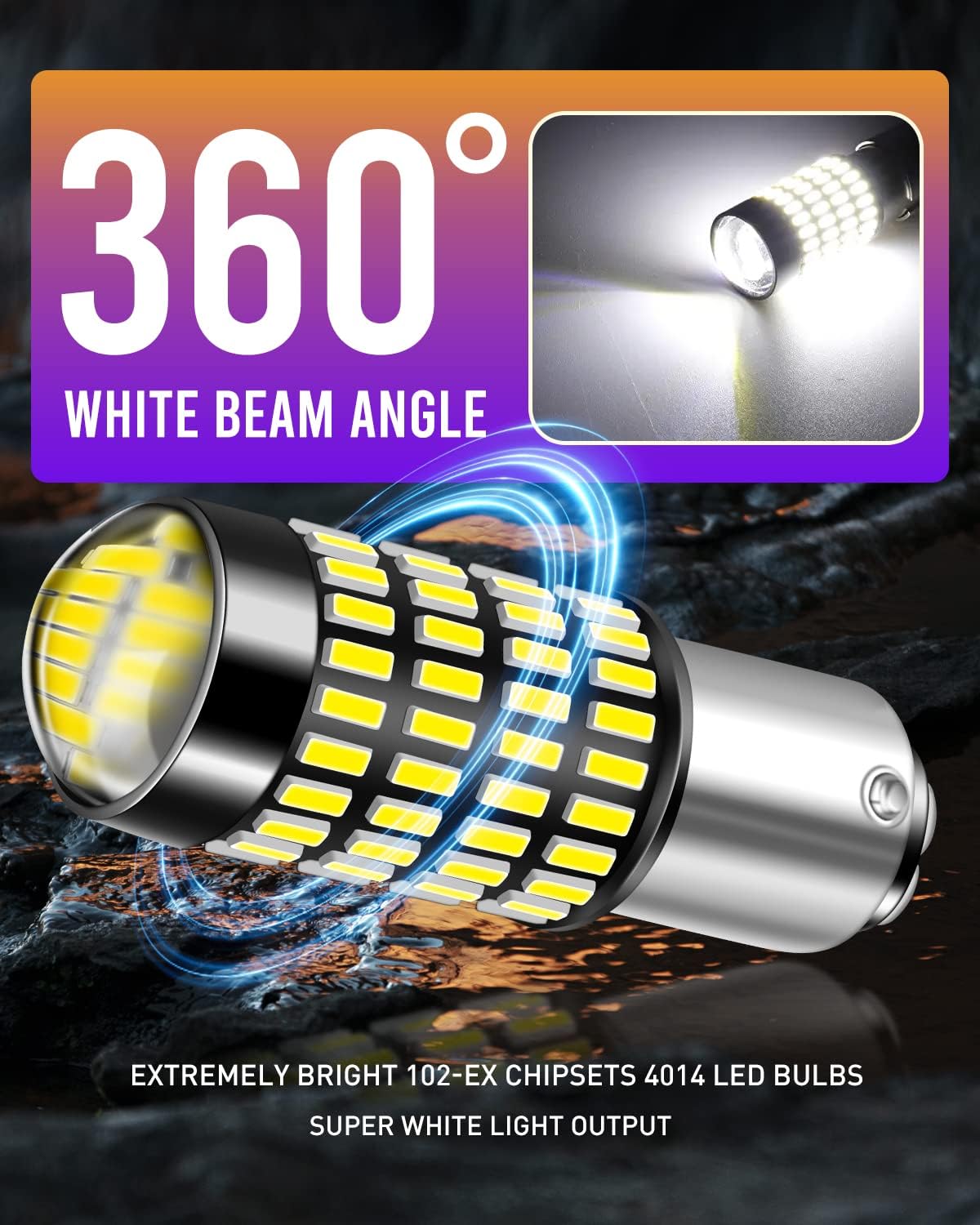 LUYED 2 X 1700, luces extremadamente brillantes 1157 4014 102-EX, conjunto de chips, foco 7528 led 1157 2057 2357, de xenón, blanco (la luz led mas