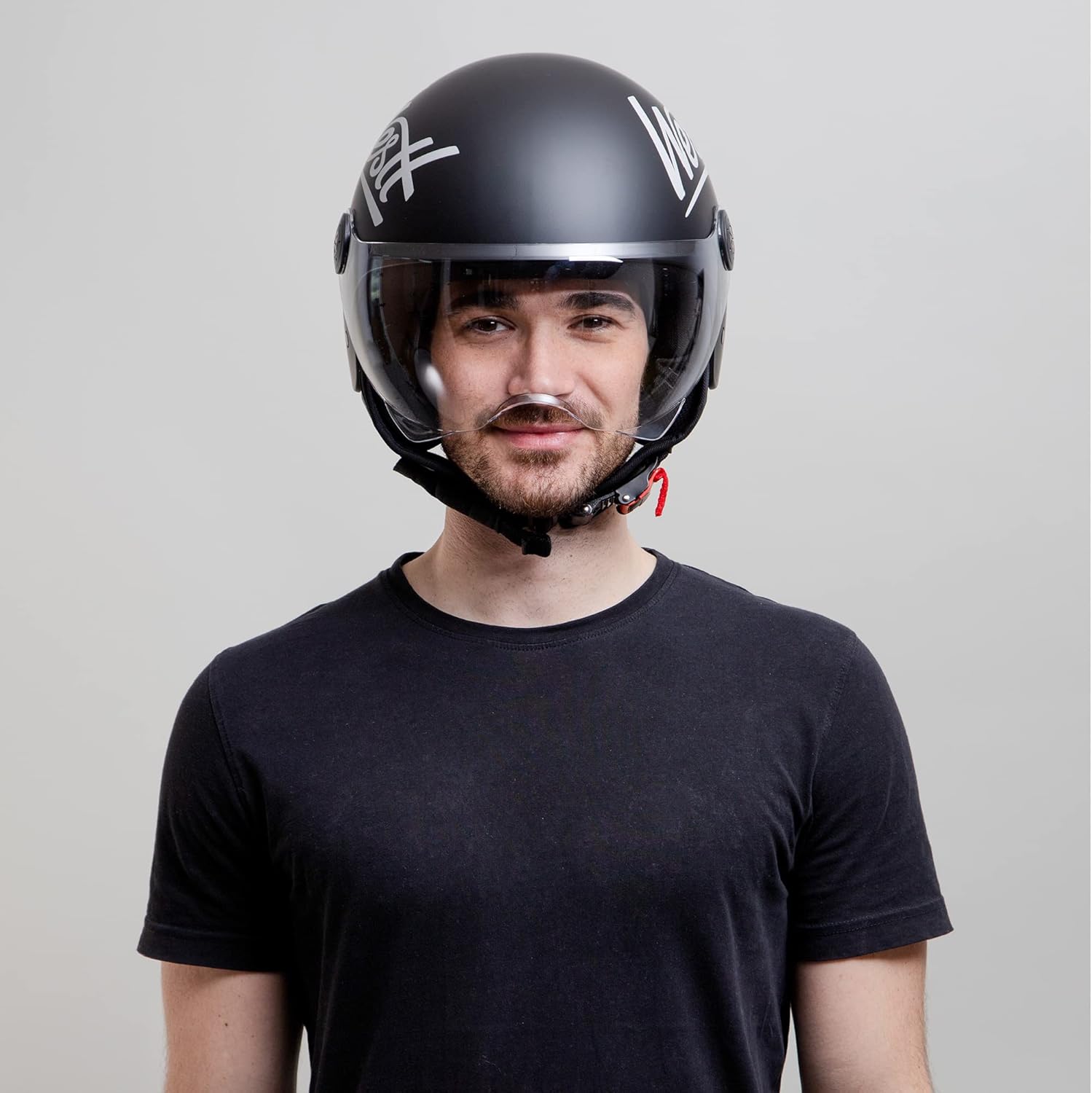 Westt Open Face Helmet – Motorcycle Helmet Moped 34 Half Vespa Vintage with Visor- Helmets for Adults DOT Touring Men Women Scooter Classic Series