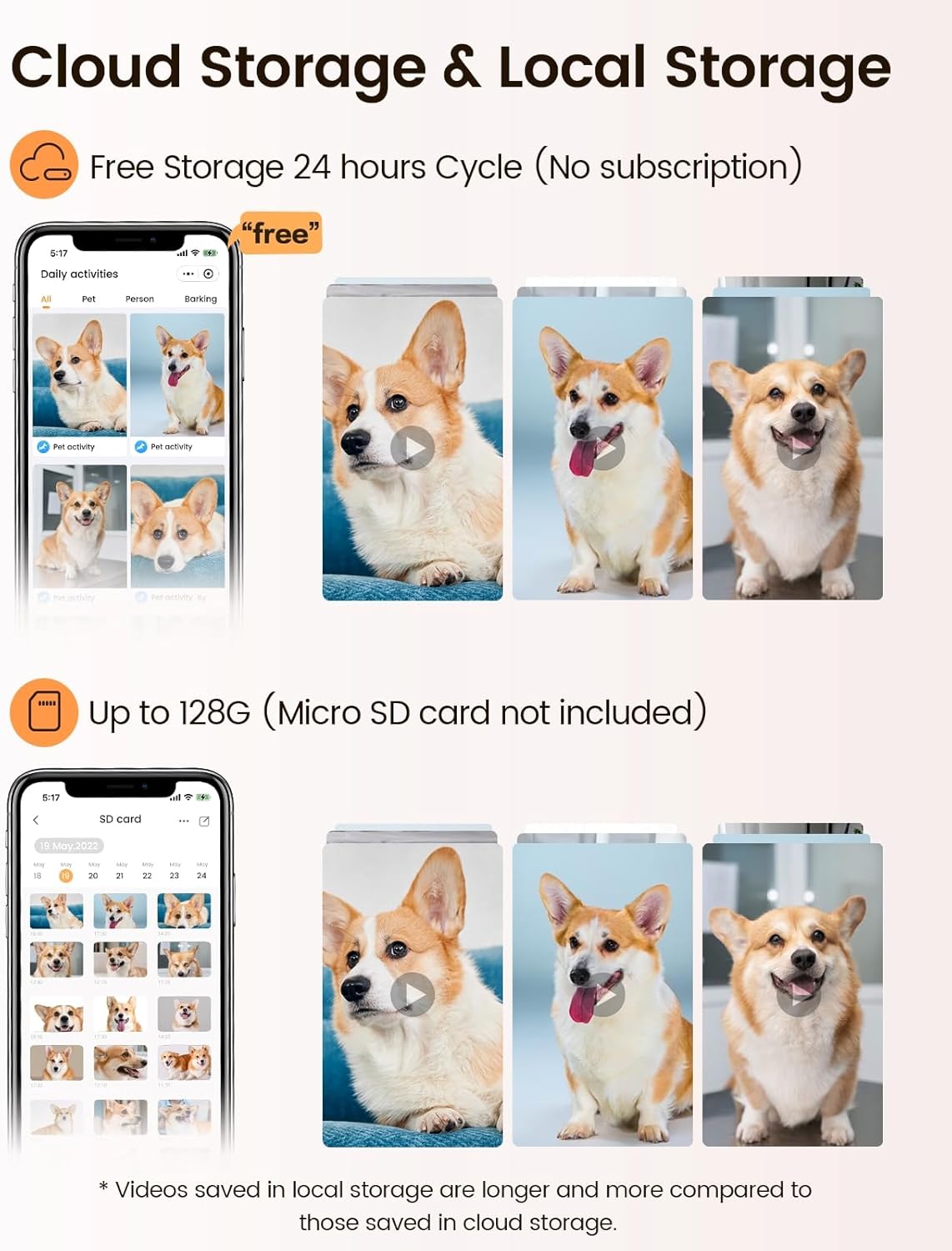 Cámara para perros con dispensador de golosinas, cámara de visión de 330 para mascotas con cámara HD de 2K4MP, cámara Wi-Fi de 2.4 GHz para gatos