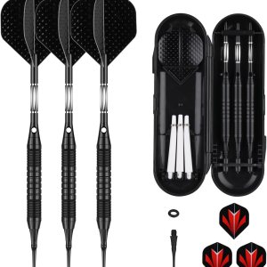 sanfeng Juego de puntas de plástico para dardos 0.63 oz 0.74 oz colorido arco iris punta suave dardos 50 juntas tóricas antisueltas 6 ejes sanfeng Juego de puntas de plástico para dardos 0.63 oz 0.74 oz colorido arco iris punta suave dardos 50 juntas tóricas antisueltas 6 ejes