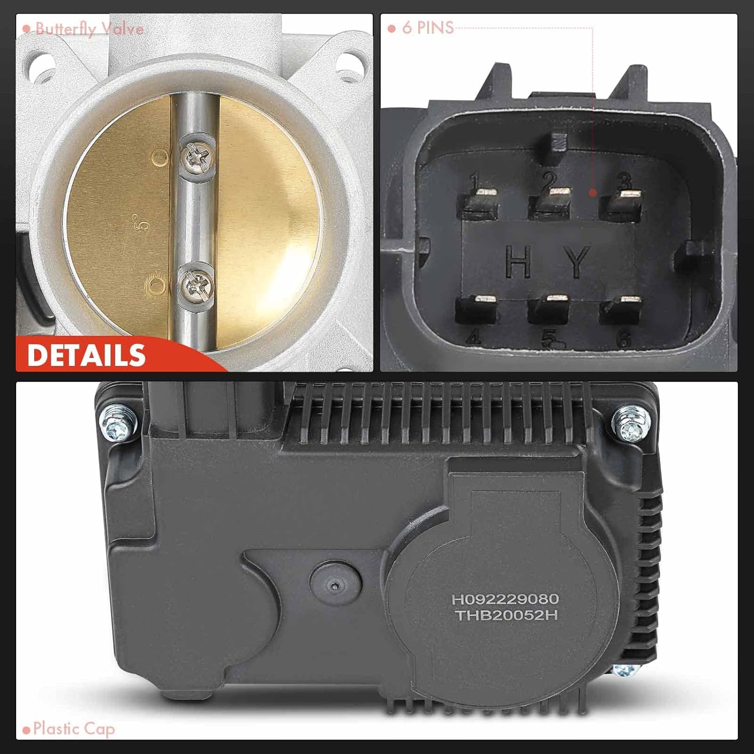 A-Premium Cuerpo electrónico del acelerador compatible con Nissan Sentra 2003-2006, L4 1.8L, aspirado naturalmente, con TPS, repuesto # 16119-AU000,