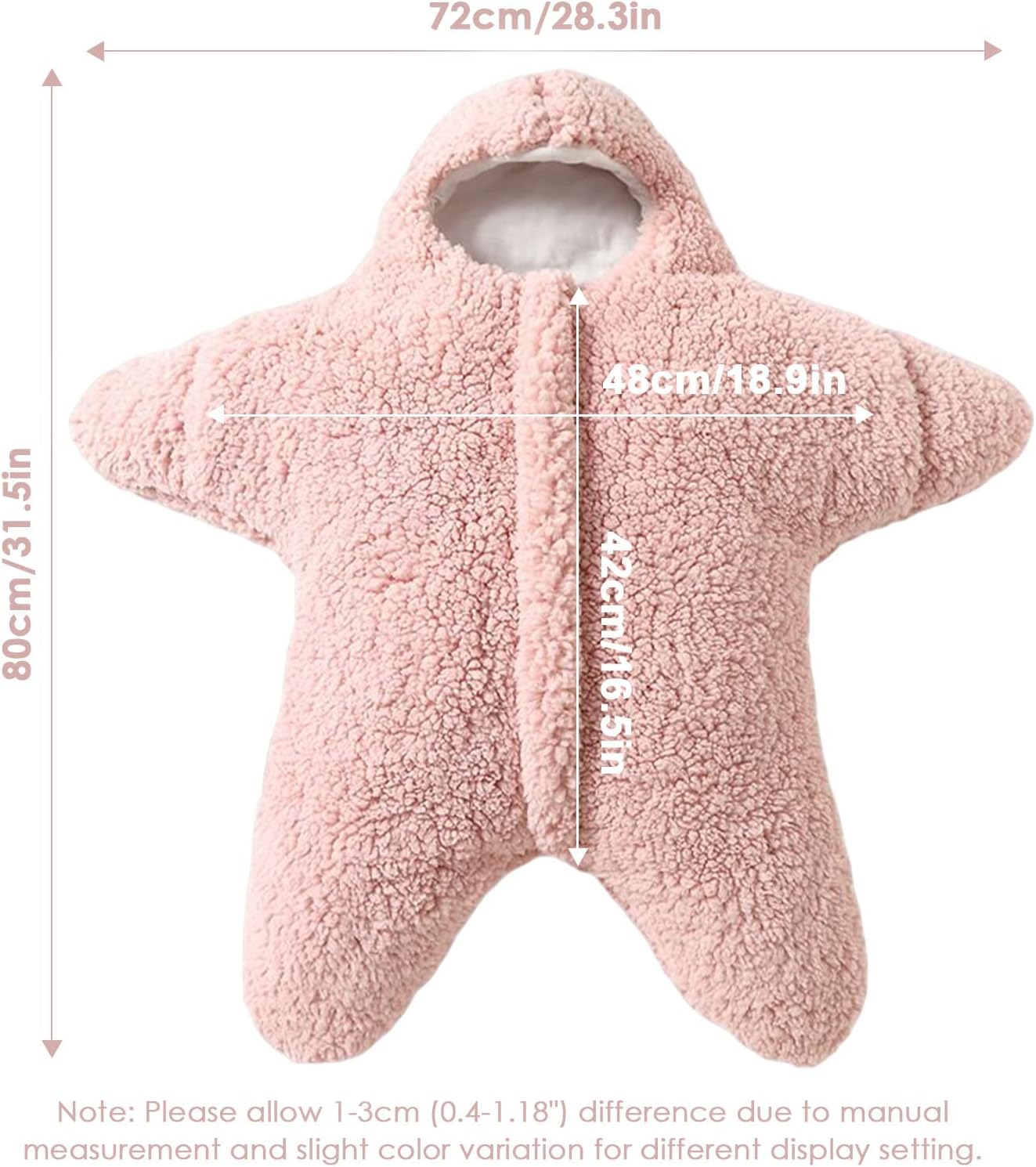 Manta de cochecito para dormir para bebé, a prueba de viento, con diseño de estrella de mar, cálido traje de nieve para bebés recién nacidos,