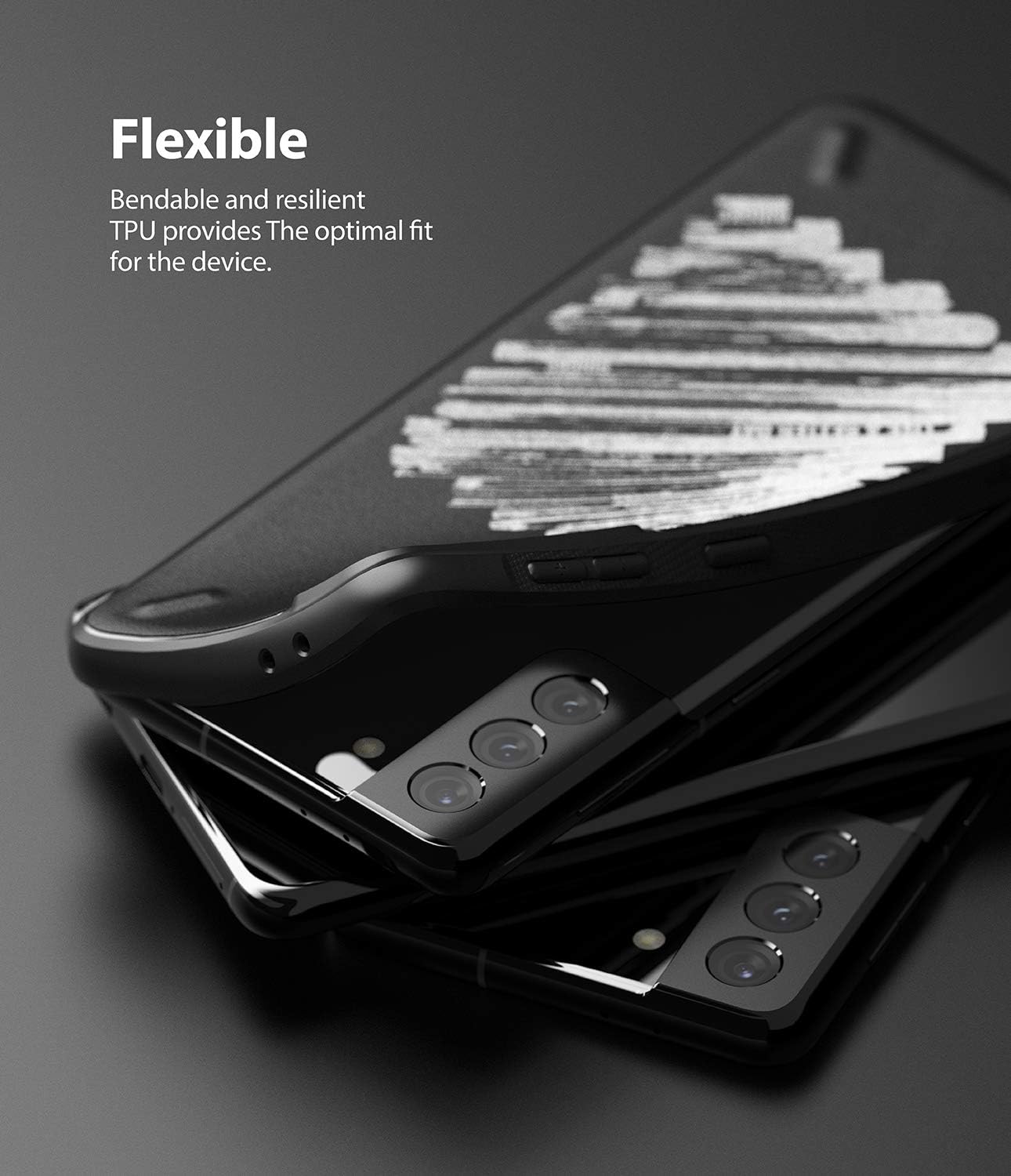 Ringke Onyx Design – Funda compatible con Galaxy S21 Plus, resistente y duradera, a prueba de golpes, con parte trasera de serigrafía, pintura