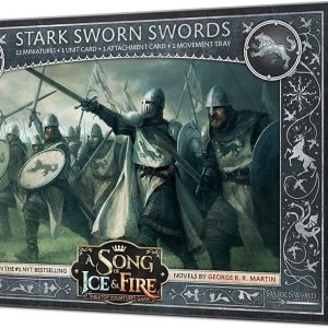 CMON Juego de miniaturas de mesa de una canción de hielo y fuego, caja de unidades de espadas juradas Stark – Promesa de lealtad a House Stark! CMON Juego de miniaturas de mesa de una canción de hielo y fuego, caja de unidades de espadas juradas Stark – Promesa de lealtad a House Stark!