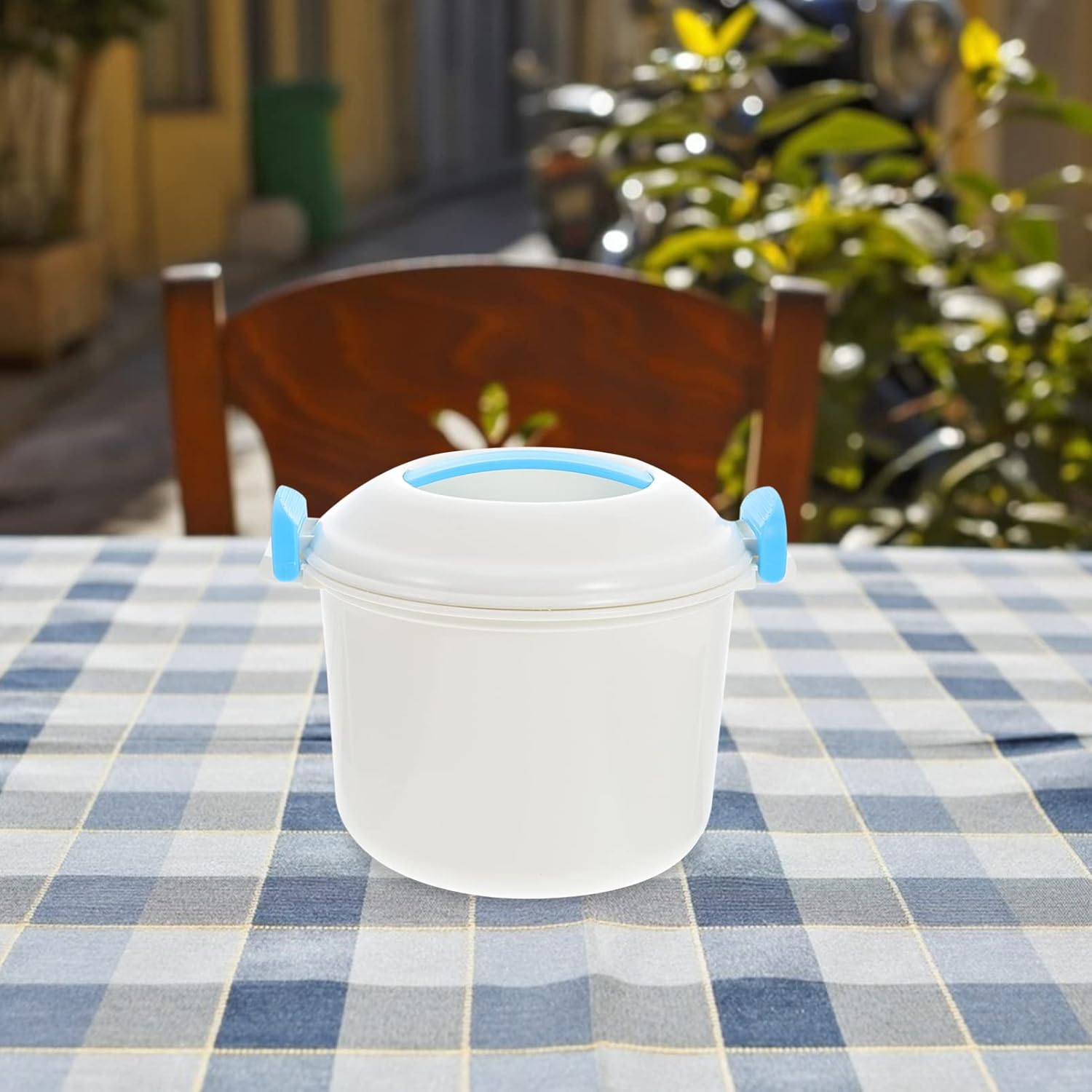 OSALADI Arrocera portátil para microondas, olla de arroz y pasta, vaporizador de arroz, recipiente de alimentos para verduras, sopas, apto para