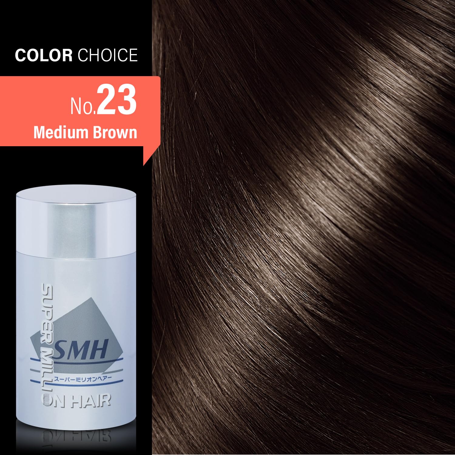 Super Million Hair Fibras de construcción  0.35 onzas de espesante de cabello para adelgazar el cabello, polvo natural para el cabello, agua,