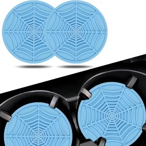 ZKFAR 4 PCS 2.75″ Car Cup Holder Coaster, PVC Waterproof Spider Web Car Coasters, Thickened Eco-Friendly Automotive Drinks Coaster, Universal for ZKFAR 4 PCS 2.75″ Car Cup Holder Coaster, PVC Waterproof Spider Web Car Coasters, Thickened Eco-Friendly Automotive Drinks Coaster, Universal for