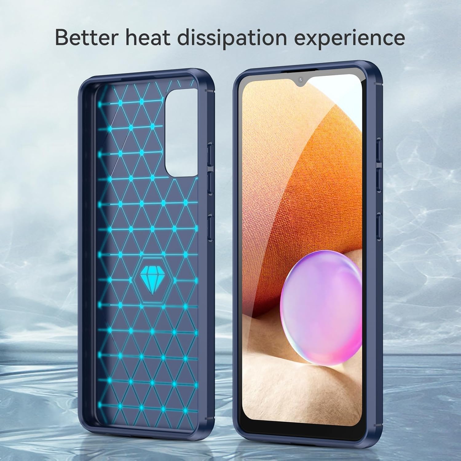 EUAGVQY Para Samsung A32 5G Galaxy A32 5G Caso Fibra de Carbono TPU Suave Antideslizante Durable Ligero Funda protectora para Samsung Galaxy A32 5G