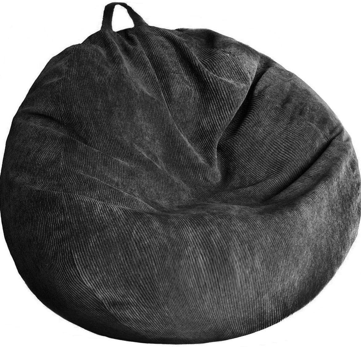 Kisoy – Funda para puf de almacenamiento de animales de peluche (sin relleno), lavable, ultrasuave, para organizar juguetes de peluche o textiles,