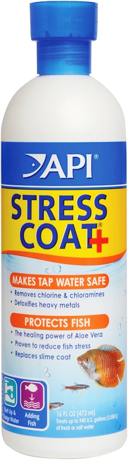 API Proper pH 7.0 – Estabilizador de pH de agua dulce para acuario de agua dulce, recipiente de 8.8 onzas y capa para el estrés, acondicionador de