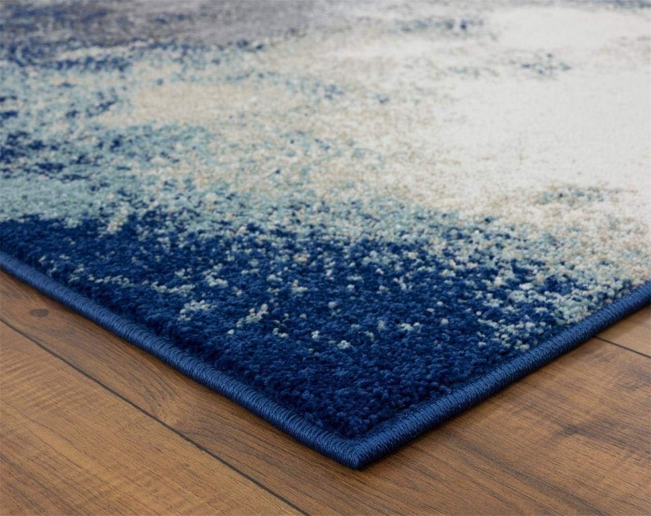 LUXE WEAVERS Beverly Collection 8445 – Alfombra moderna de 2 x 3 pulgadas, color azul