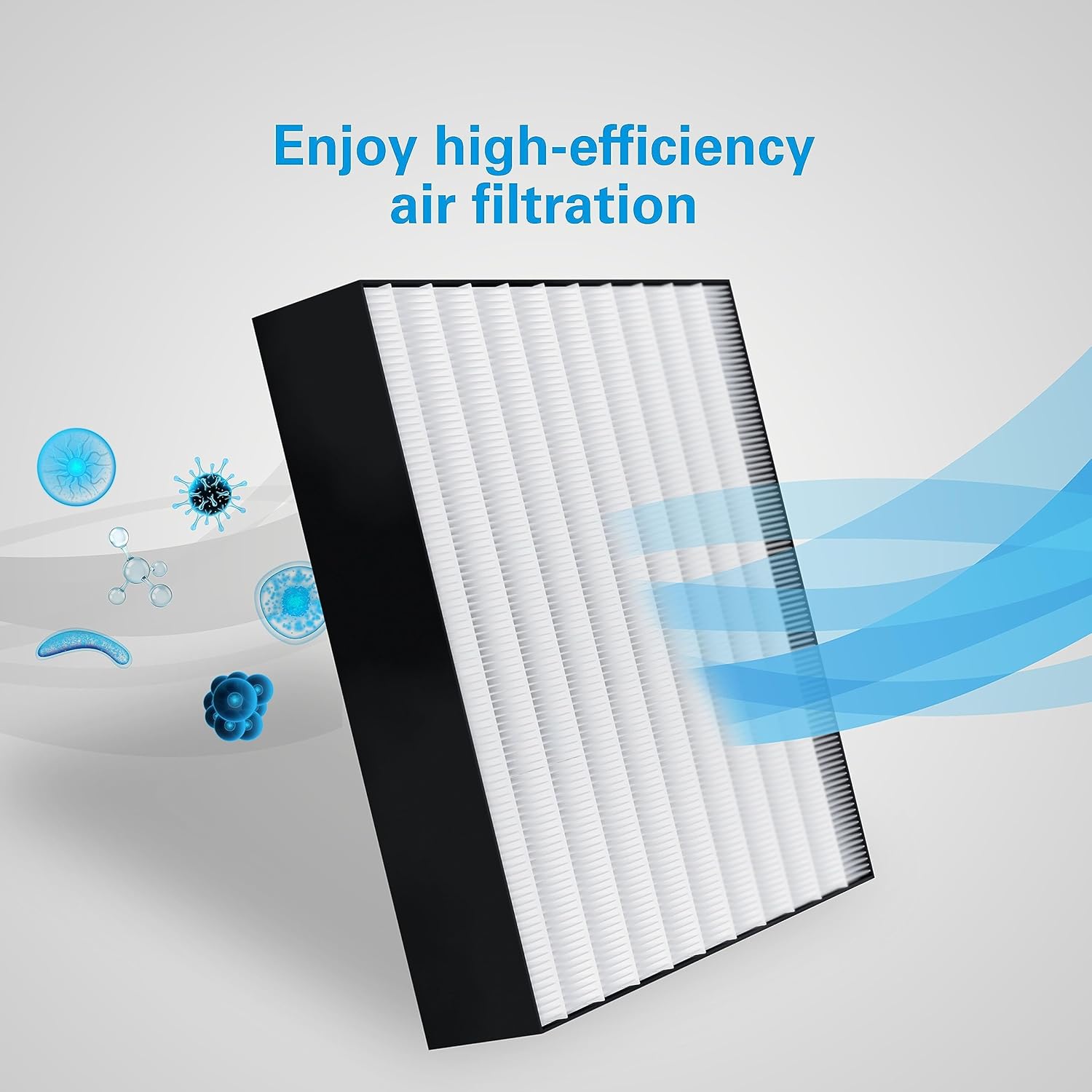 Daikin Filtro HEPA, reemplazo del filtro purificador de aire, filtro purificador de aire, elimina el 99.97% de partículas tan pequeñas como 0.1