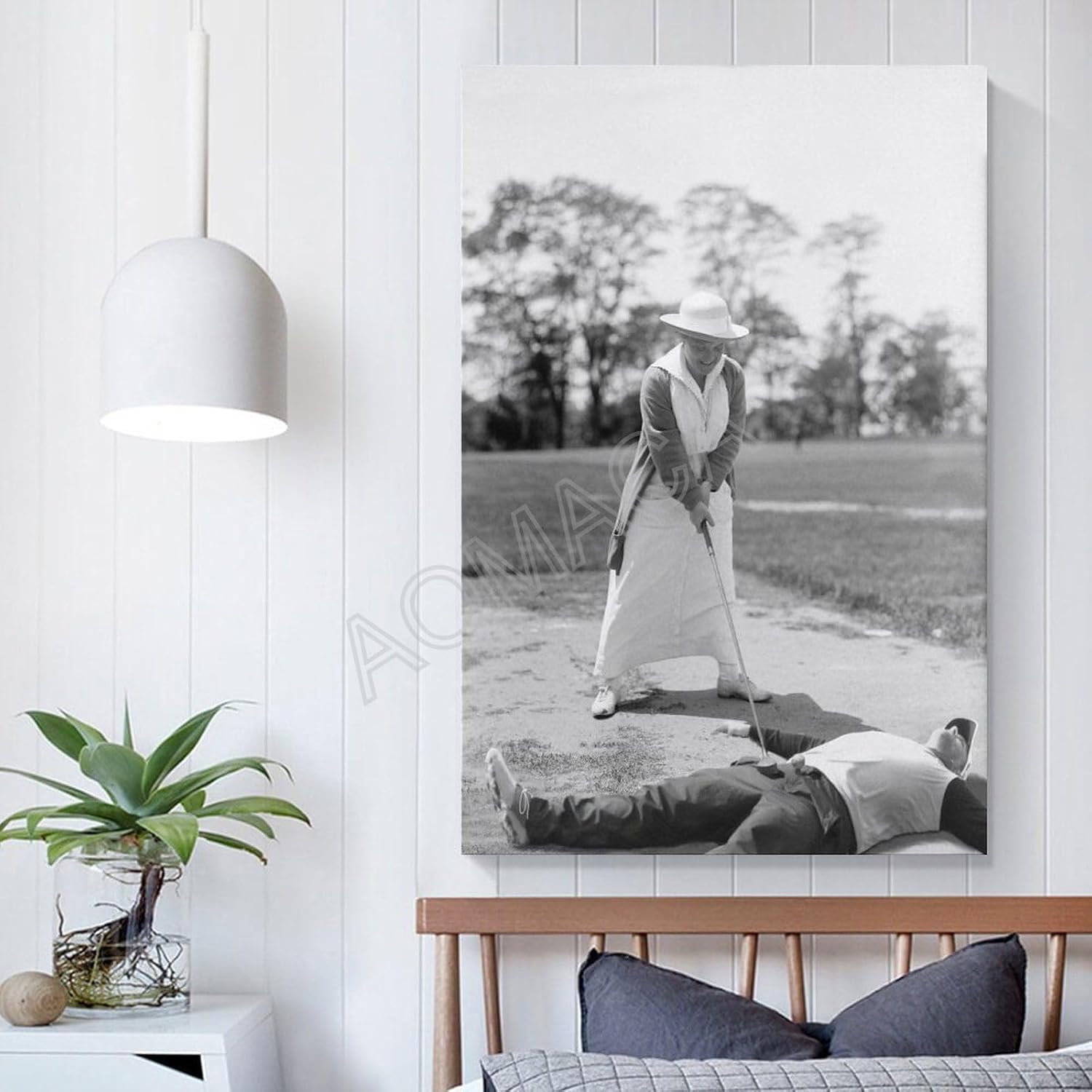 Póster vintage de golf, fotografía divertida de golf, arte en blanco y negro, póster de arte de pared de golf, pósteres e impresiones artísticas de
