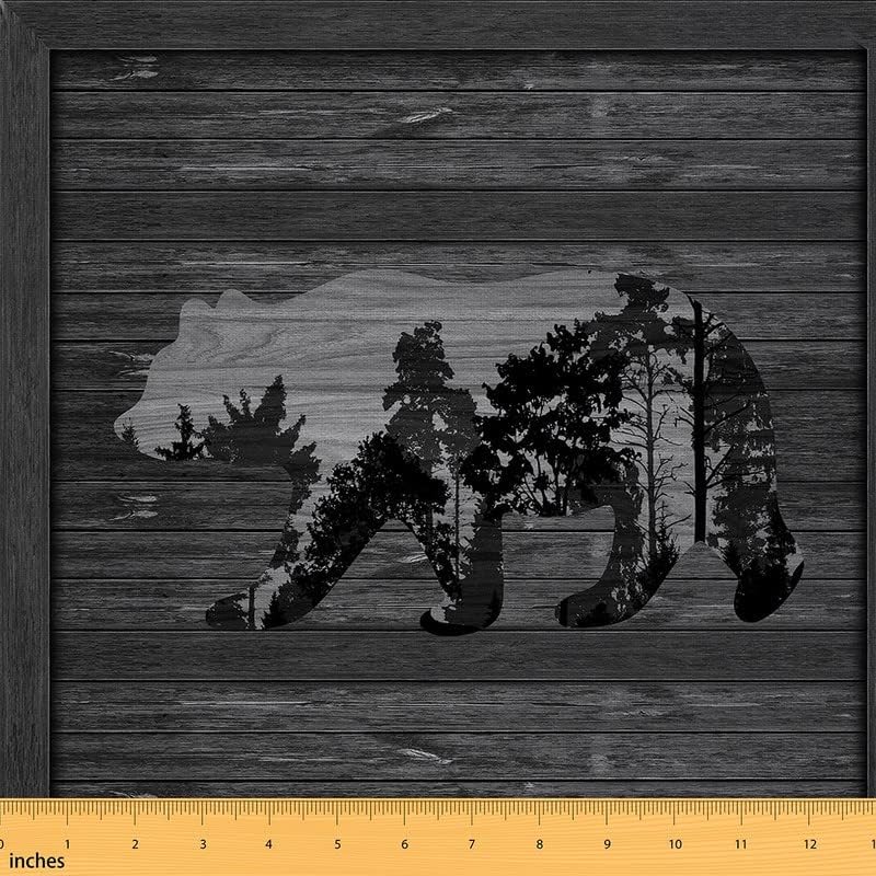 The Yard – Tela rústica de oso de The Yard Farmhouse Wild Animal Decorativa, impermeable, tela rústica de tapicería para sillas, oso natural,