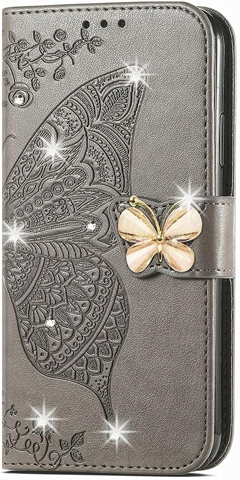 Monwutong Funda tipo cartera para Samsung Galaxy A13 5G, diseño de mariposa 3D, funda de piel sintética con cierre magnético fuerte y ranuras para