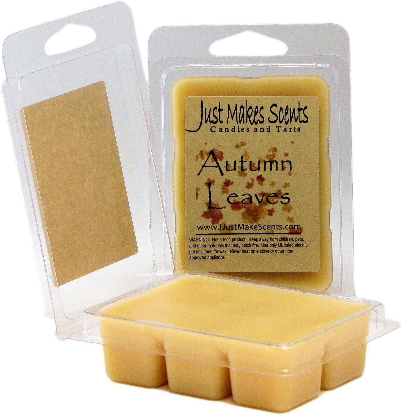 Just Makes Scents Paquete de 2  Cera de soja perfumada con hojas de otoño