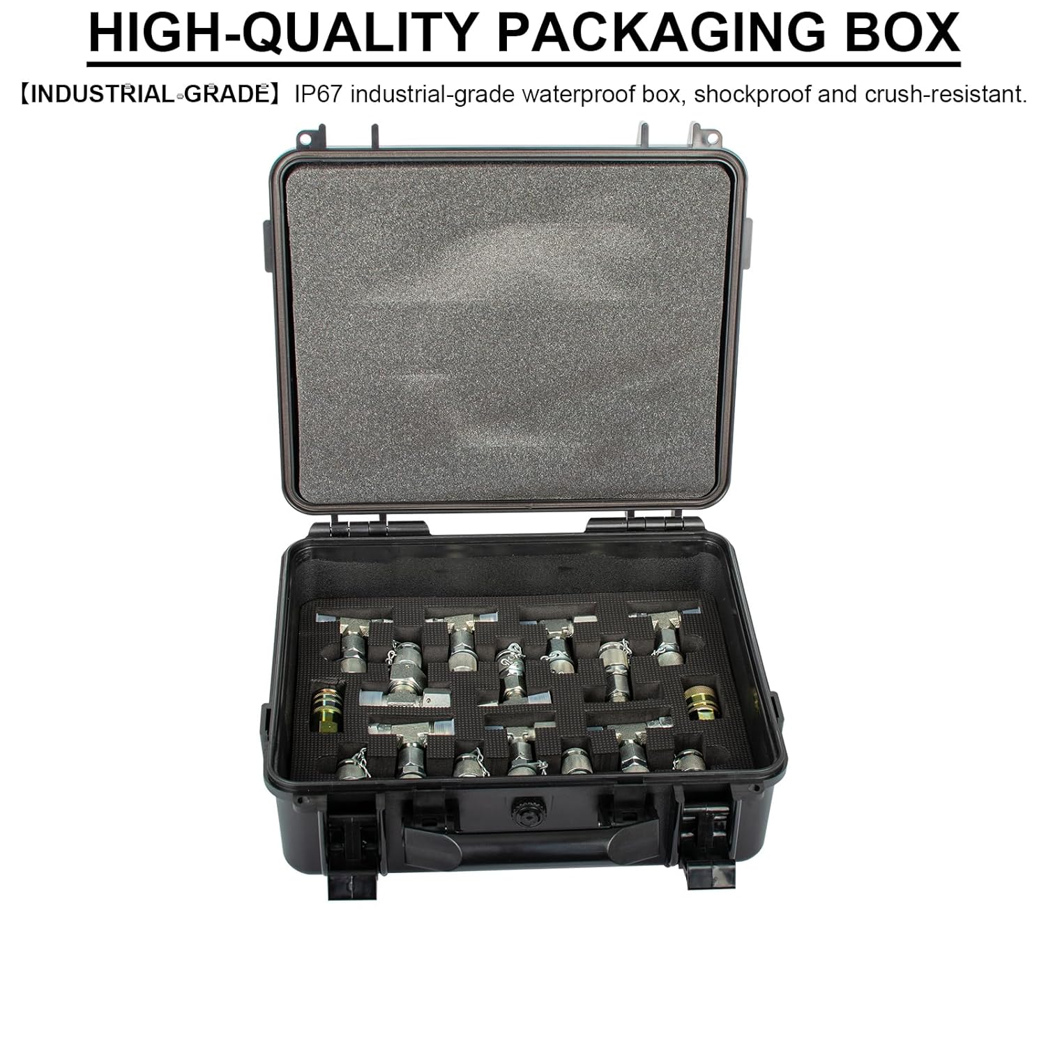 UCYHINMEY Kit de prueba de presión hidráulica, versión mejorada de medidor de presión hidráulica con 14 acoplamientos, 14 conectores en T, 5