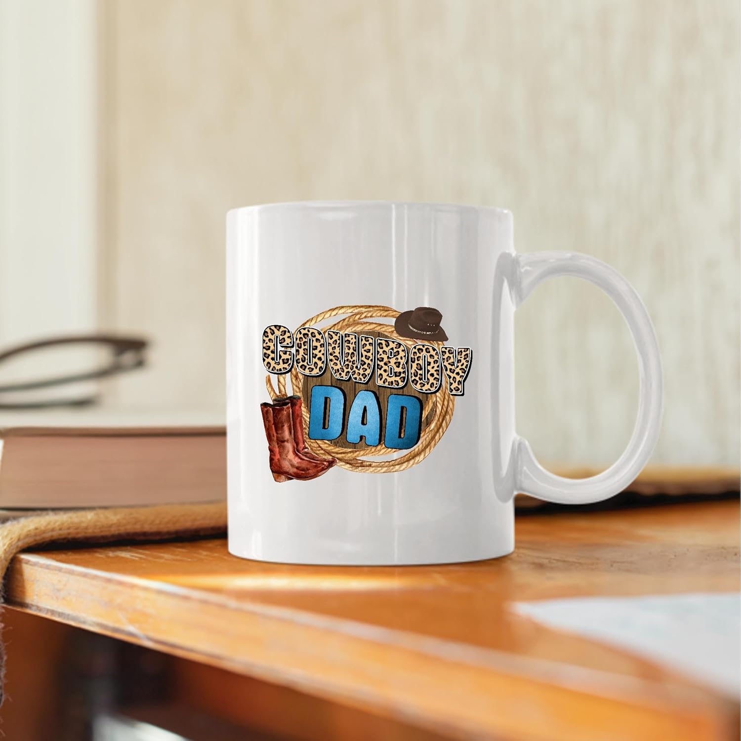Cowboy Dad Gift Surprise Fathers Day For New Saddle Up Dada Love Western Dad 11oz 15oz White Coffee Mug
