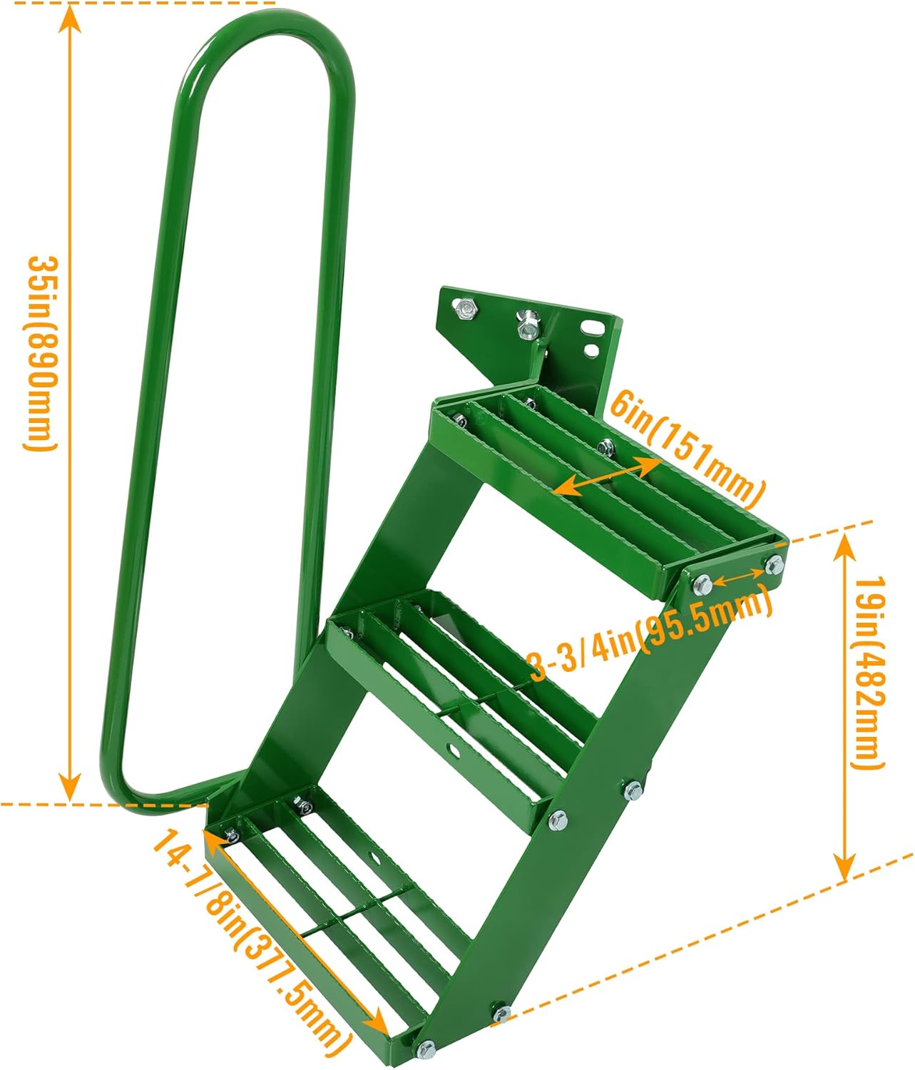 HECASA Kit de escalón de escalera para mano izquierda compatible con pasamanos John Deere 4050 4240 4430 4630 4440 4230 LH